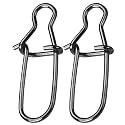 AMYSPORTS High Strength Fishing Snap Clip Duo Lock Snap Swivel Stainless Quick Change Fishing Snaps Solid Black Nickel 26lb-220lb