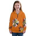 AmzPrint Girls' Novelty Quarter Zip Sweatshirt Long Sleeve Pullover Cool Activewear Running Hoodie For Teens Girls