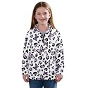 AmzPrint Girls' Novelty Quarter Zip Sweatshirt Long Sleeve Pullover Cool Activewear Running Hoodie For Teens Girls
