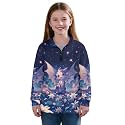 AmzPrint Girls' Novelty Quarter Zip Sweatshirt Long Sleeve Pullover Cool Activewear Running Hoodie For Teens Girls