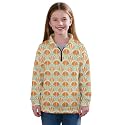 AmzPrint Girls' Novelty Quarter Zip Sweatshirt Long Sleeve Pullover Cool Activewear Running Hoodie For Teens Girls