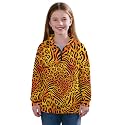 AmzPrint Half Zip Pullover Coat Girls Long Sleeve Pullover Spring Jogger Running Oversized Hoodies For Toddler Girls