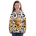 AmzPrint Half Zip Pullover Coat Girls Long Sleeve Pullover Spring Jogger Running Oversized Hoodies For Toddler Girls