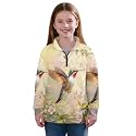 AmzPrint Half Zip Pullover Coat Girls Long Sleeve Pullover Spring Jogger Running Oversized Hoodies For Toddler Girls