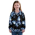 AmzPrint Half Zip Pullover Jackets Girls Long Sleeve Warm Pullover Back To School Running Oversized Hoodie For Big Girls
