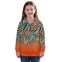 AmzPrint Half Zip Pullover Jackets Girls Long Sleeve Warm Pullover Back To School Running Oversized Hoodie For Big Girls