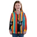 AmzPrint Half Zip Pullover Jackets Girls Long Sleeve Warm Pullover Back To School Running Oversized Hoodie For Big Girls
