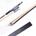 AMZZ 4/4 Carbon Fiber Violin Bow with Case, Lightweight &amp; Well Balanced