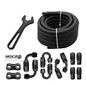 AN6 20FT Fuel Line Hose Kit, Nylon Stainless Steel Braided 3/8"