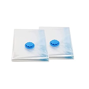 anadi pack of 2 vacuum storage reusable ziplock smart space saver bags for clothes blankets home amp travel compression sealer bags size  80 cm x110 cm