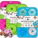 Anaeat 3 Pack Donut Pan Silicone Baking Mold, Just Pop Out! Non-Stick Doughnuts Baking Pans BPA Free for 6 Full-Size Donuts, Muffin, Cake Biscuit Bagels - Oven & Dishwasher Safe (Multicolor)
