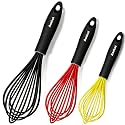 Anaeat Silicone Balloon Whisk, Perfect for Non-Stick Cookware, Milk and Egg Beater Blender, Heat Resistant Kitchen Whisks for Whisking, Cooking, Baking, Beating, Frothing & Stirring (Multicolor)
