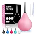 Anal Douche Enema Kit - 224ml Enema Bulb Douches for Men and Women, Douche Ideal for Daily Care &amp; Travel (Pink)