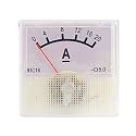 Analog Current Panel Meter for DC 0-20A Ammeter Square Shape Current Test Mechanical Pointer Type for DC Panel Meter Amp
