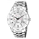 Analog Day Date Functioning Stainless Steel Chain