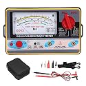 Analog Insulation Resistance Tester, DC 100/250/500/1000V and AC 750V and Battery Megohm Meter, 5-2000 Mohm for IR Testing