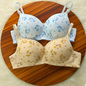 anamta pack of 2 padded print bra women push-up lightly padded bra