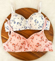 Anamta Pack of 2 padded print bra Women Push-up Lightly Padded Bra
