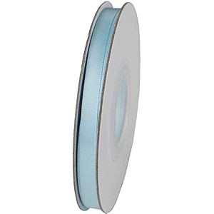 100 polyester double face satin ribbon for craft embroidery and decoration 22 mm light blue