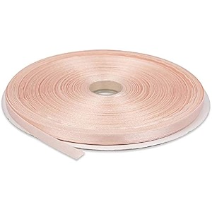 100 polyester double face satin ribbon for craft embroidery and decoration 9 mm petal peach 914 meter