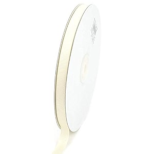 100 polyester double face satin ribbon for craft embroidery and decoration 3 mm cream 457 meter