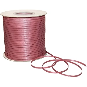 100 polyester double face satin ribbon for craft embroidery and decoration3 mm rose wine 457 meter