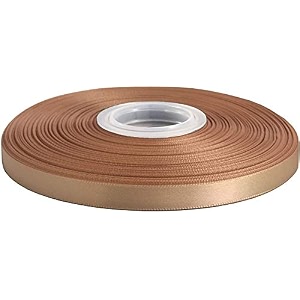 100 polyester double face satin ribbon for craft embroidery and decoration 3 mm tan 457 meter