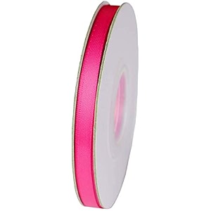100 polyester double face satin ribbon for craft embroidery and decoration 6 mm shocking pink 914 meter