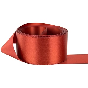 100 polyester double face satin ribbon for craft embroidery and decoration 9 mm rust 914 meter