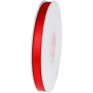 100 polyester double face satin ribbon for craft embroidery and decoration 18 mm red 914 meter