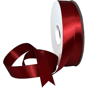 100 polyester double face satin ribbon for craft embroidery and decoration 12 mm sherry 914 meter
