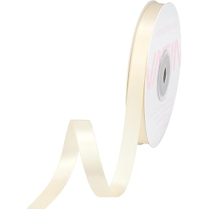 100 polyester double face satin ribbon for craft embroidery and decoration - color cream size 6 mm 914 meter