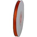 100% Polyester Double Face Satin Ribbon for Craft Embroidery and Decoration (6 mm, Neon Orange, 91.4 Meter)
