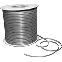 100% Polyester Double Face Satin Ribbon for Craft Embroidery and Decoration (3 mm, Metal Gray, 457 Meter)