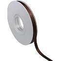 100% Polyester Double Face Satin Ribbon for Craft Embroidery and Decoration (9 mm, Brown, 91.4 Meter)