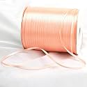 100% Polyester Double Face Satin Ribbon for Craft Embroidery and Decoration (3 mm, Peach, 457 Meter)
