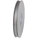 100% Polyester Double Face Satin Ribbon for Craft Embroidery and Decoration (25 mm, Silver, 91.4 Meter)