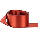 100% Polyester Double Face Satin Ribbon for Craft Embroidery and Decoration (16 mm, Rust, 91.4 Meter)