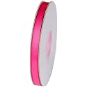 100% Polyester Double Face Satin Ribbon for Craft Embroidery and Decoration (9 mm, Shocking Pink, 91.4 Meter)