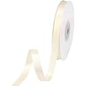 100% Polyester Double Face Satin Ribbon for Craft Embroidery and Decoration - Color Cream Size 6 mm, 91.4 Meter