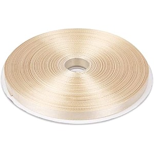 100 polyester double side satin ribbon for craft embroidery and decoration 25 mm nude