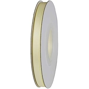 100 polyester double side satin ribbon for craft embroidery and decoration 12 mm ivory
