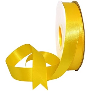 100 polyester double side satin ribbon for craft embroidery and decoration 12 mm golden