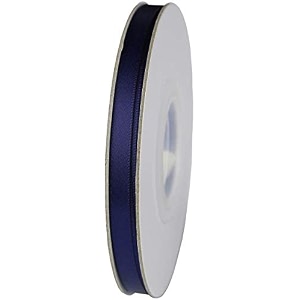 100 polyester double side satin ribbon for craft embroidery and decoration 16 mm navy blue