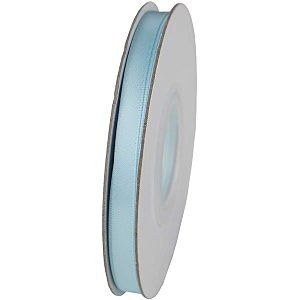 100 polyester double side satin ribbon for craft embroidery and decoration 12 mm light blue