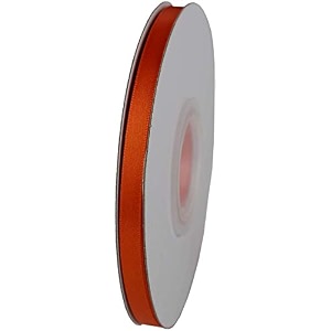 100 polyester double side satin ribbon for craft embroidery and decoration 12 mm neon orange