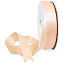 100% Polyester Double Side Satin Ribbon for Craft Embroidery and Decoration (16 mm, Petal Peach)