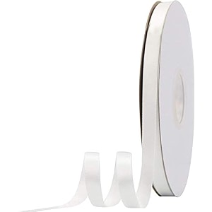 double side satin ribbon for craft embroidery and decoration 18 mm white 914 meter