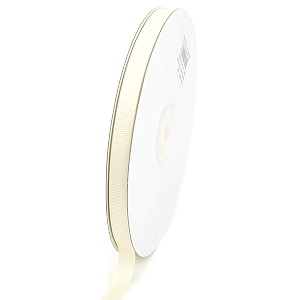 double side satin ribbon for craft embroidery and decoration 25 mm cream