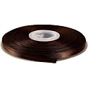 Double Side Satin Ribbon for Craft Embroidery and Decoration (25 mm, Brown)